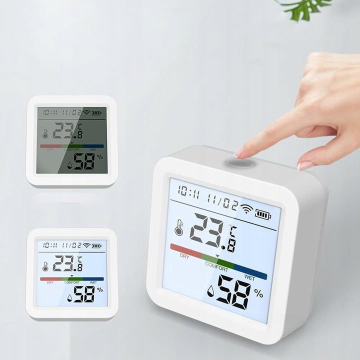 Tuya Czujnik temperatury wilgotności Wifi Bluetooth LCD