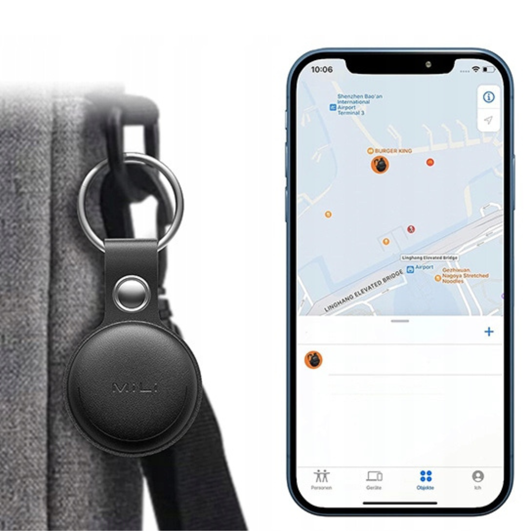 Bateria + Lokalizator GPS MiLi MiTag Białe Etui Pasujące Również do Air Tag