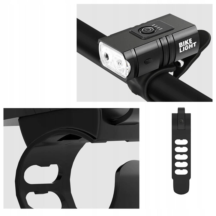 Mocne oświetlenie rowerowe 1000 lm akumulator - ładowanie USB