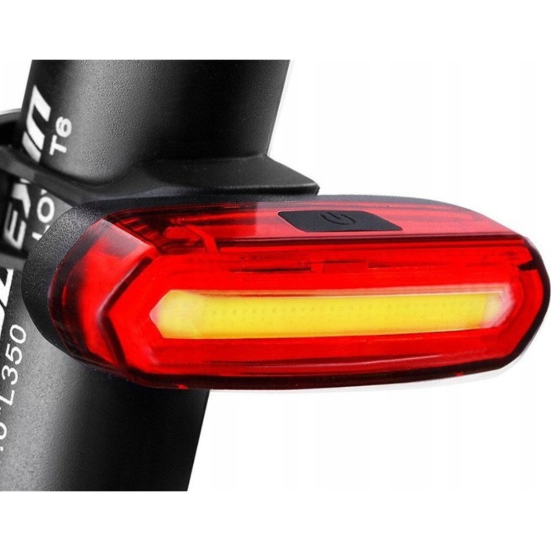 Tylna lampka latarka rowerowa czerwone światło LED USB