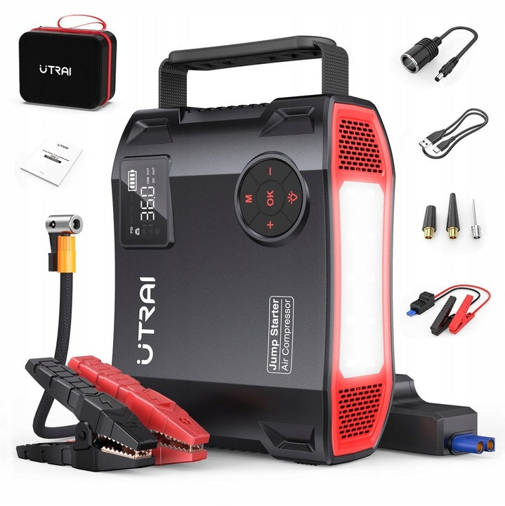 UTRAI ROZRUSZNIK POWERBANK STARTER AWARYJNY SAMOCHODU 4w1 2000A 16000mAh