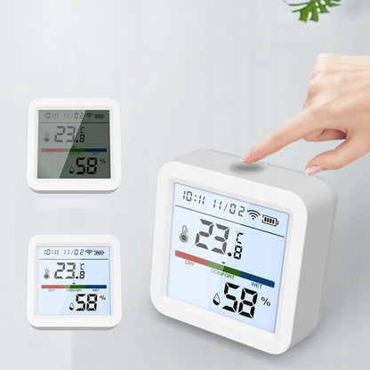 Tuya Czujnik temperatury wilgotności Wifi Bluetooth LCD
