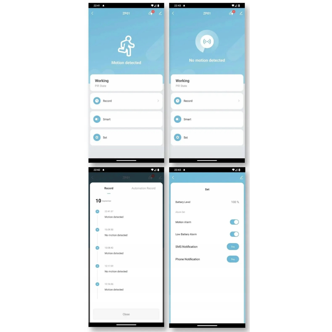 TUYA SMART LIFE WIFI Czujnik ruchu PIR