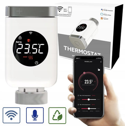 MOES Głowica Termostatyczna WiFi Tuya Termostat Grzejnikowy SMART