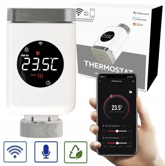 MOES Głowica Termostatyczna WiFi Tuya Termostat Grzejnikowy SMART