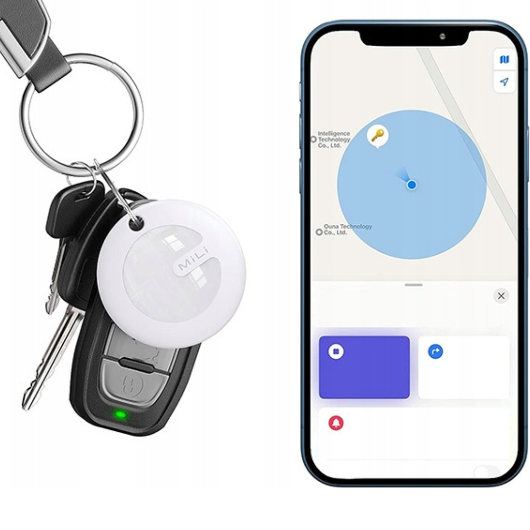 Bateria + Lokalizator GPS MiLi MiTag Białe Etui Pasujące Również do Air Tag