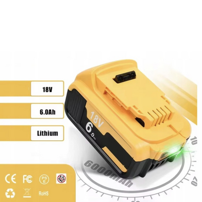 Mocny pojemny zamiennik akumulator Li-Ion do DeWalt XR 18V 20V 6ah DCB