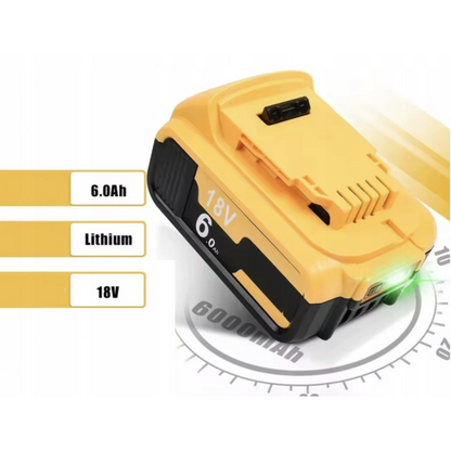 Mocny pojemny zamiennik akumulator Li-Ion do DeWalt XR 18V 20V 6ah DCB