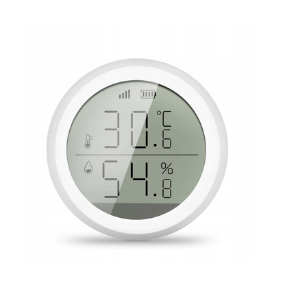 Tuya Czujnik temperatury wilgotności, wyświetlacz LCD Zigbee WiFi