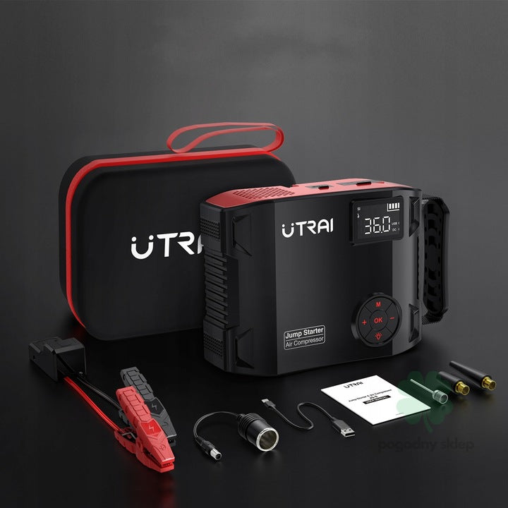UTRAI ROZRUSZNIK POWERBANK STARTER AWARYJNY SAMOCHODU 4w1 2000A 16000mAh