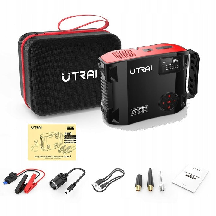 UTRAI ROZRUSZNIK POWERBANK STARTER AWARYJNY SAMOCHODU 4w1 2000A 16000mAh